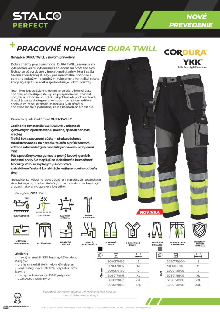 Pracovné nohavice DURA TWILL