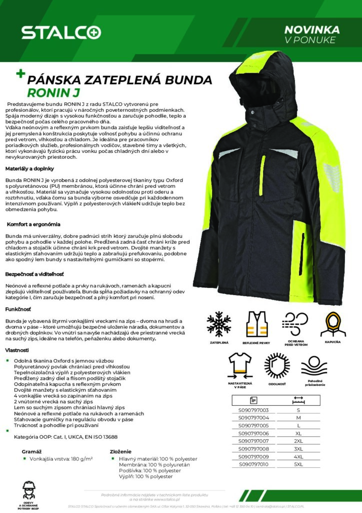 ZATEPLENÁ BUNDA RONIN J