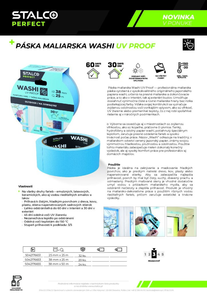 PÁSKA MALIARSKA WASHI UV PROOF