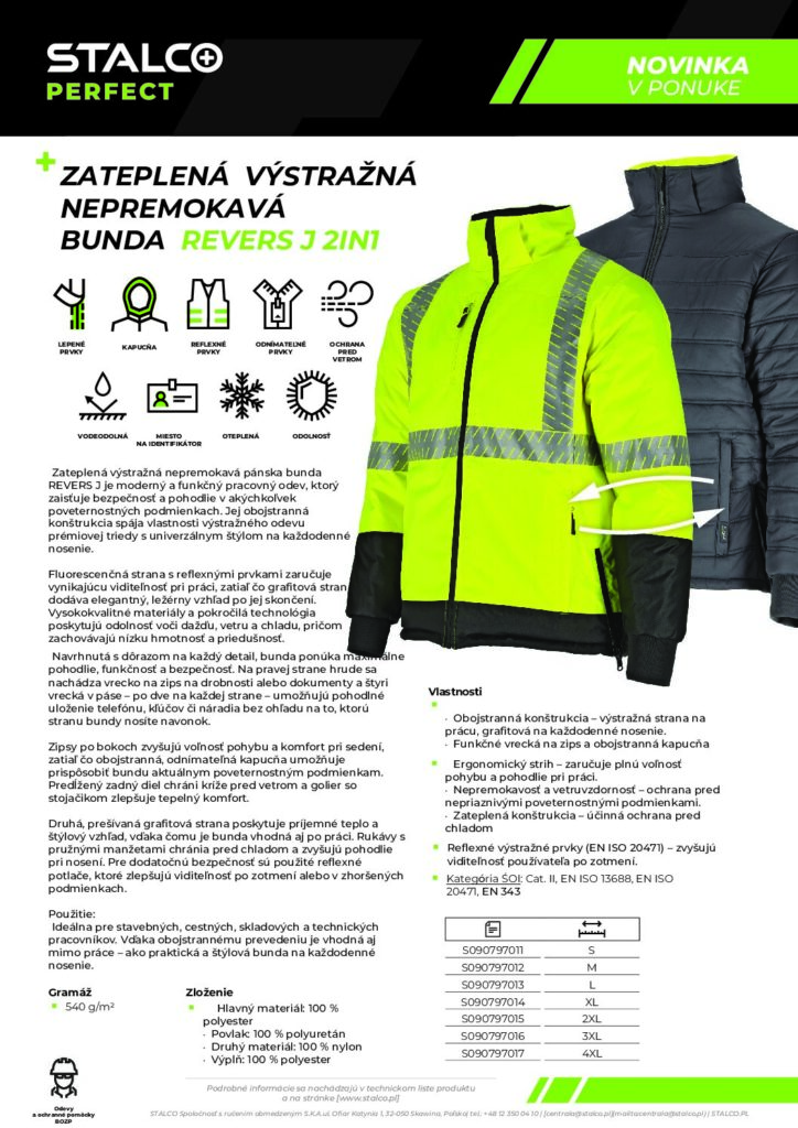 OBOJSTRANNÁ BUNDA REVERS J