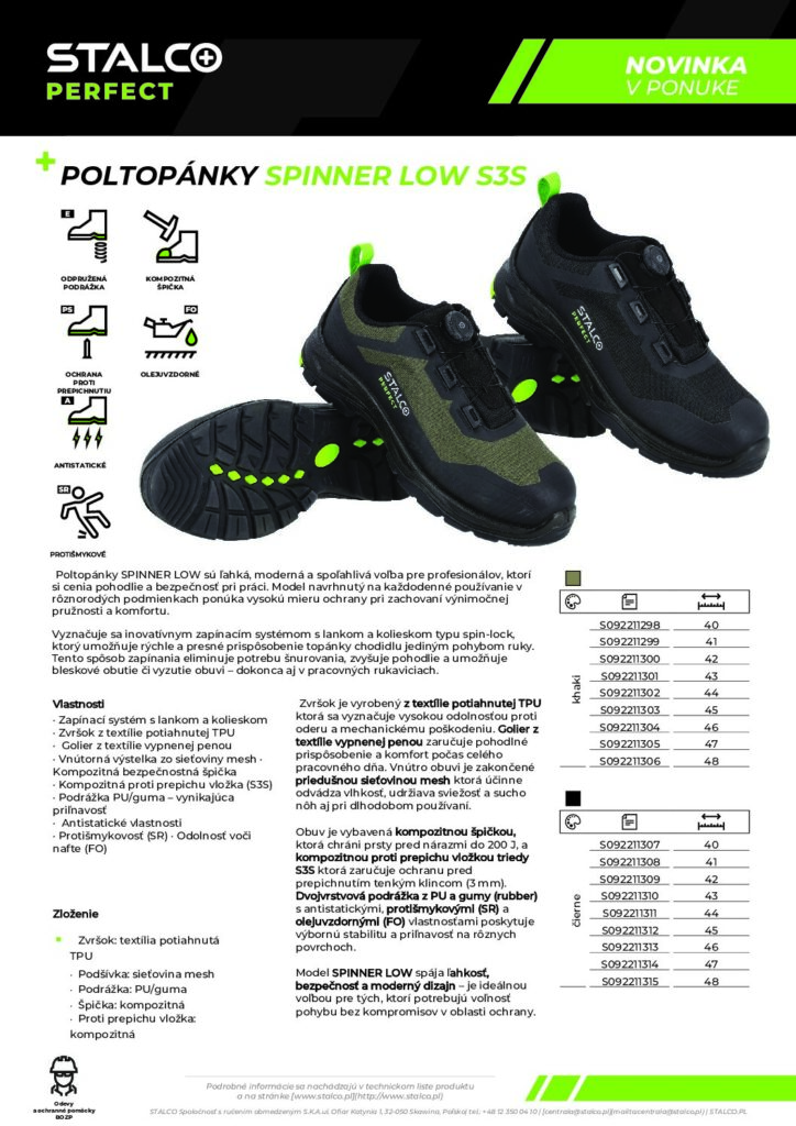 POLTOPÁNKY SPINNER LOW S3S