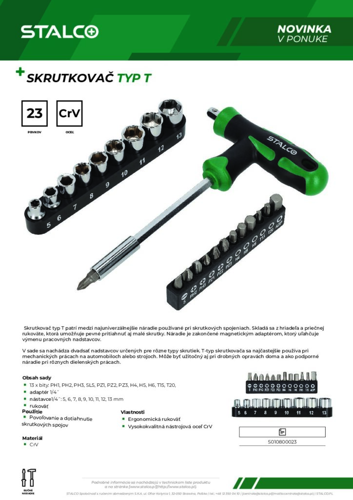 SKRUTKOVAČ TYP T