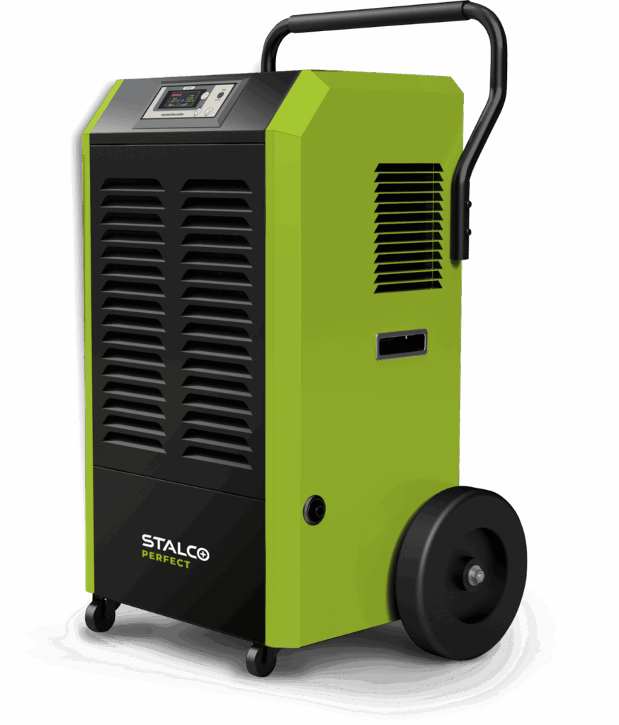 Priemyselný kondenzačný odvlhčovač STALCO PERFECT DP120L s extrémnym výkonom 120 litrov za 24 hodín.