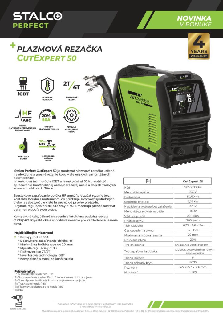 PLAZMOVÁ REZAČKA CutExpert 50