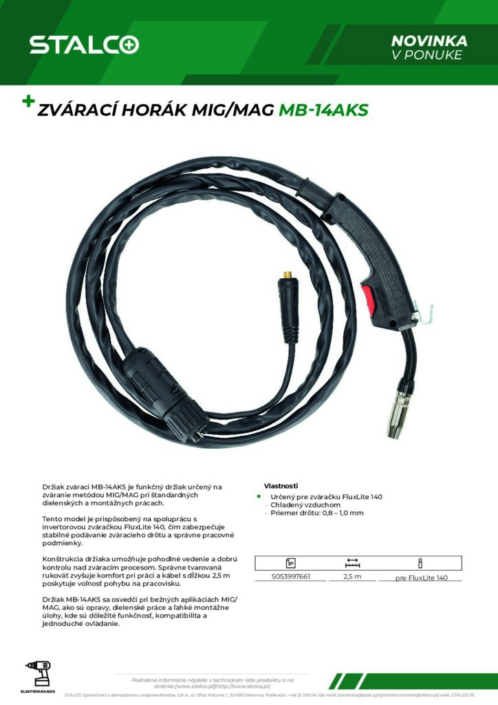 ZVÁRACÍ HORÁK MIG/MAG MB-14AKS