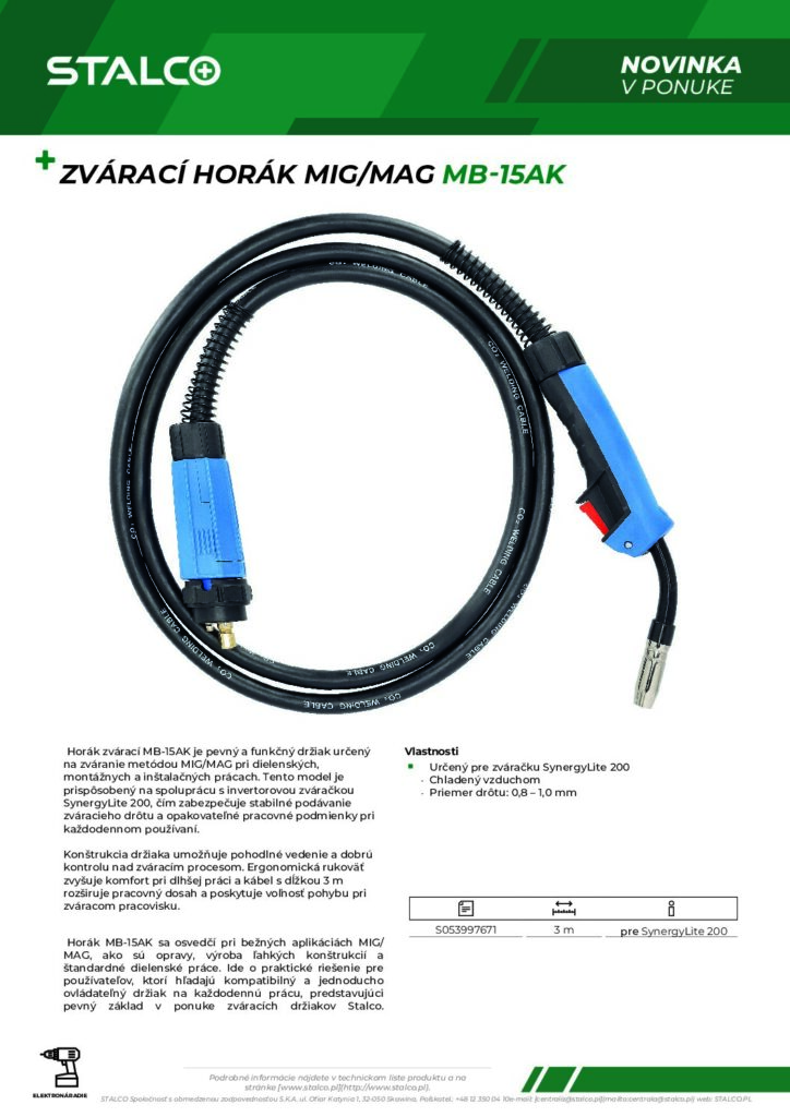 ZVÁRACÍ HORÁK MIG/MAG MB-15AK