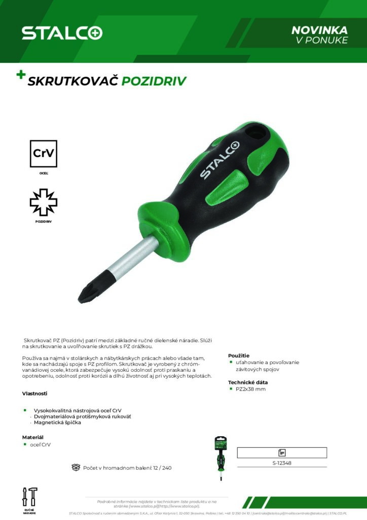 SKRUTKOVAČ POZIDRIV