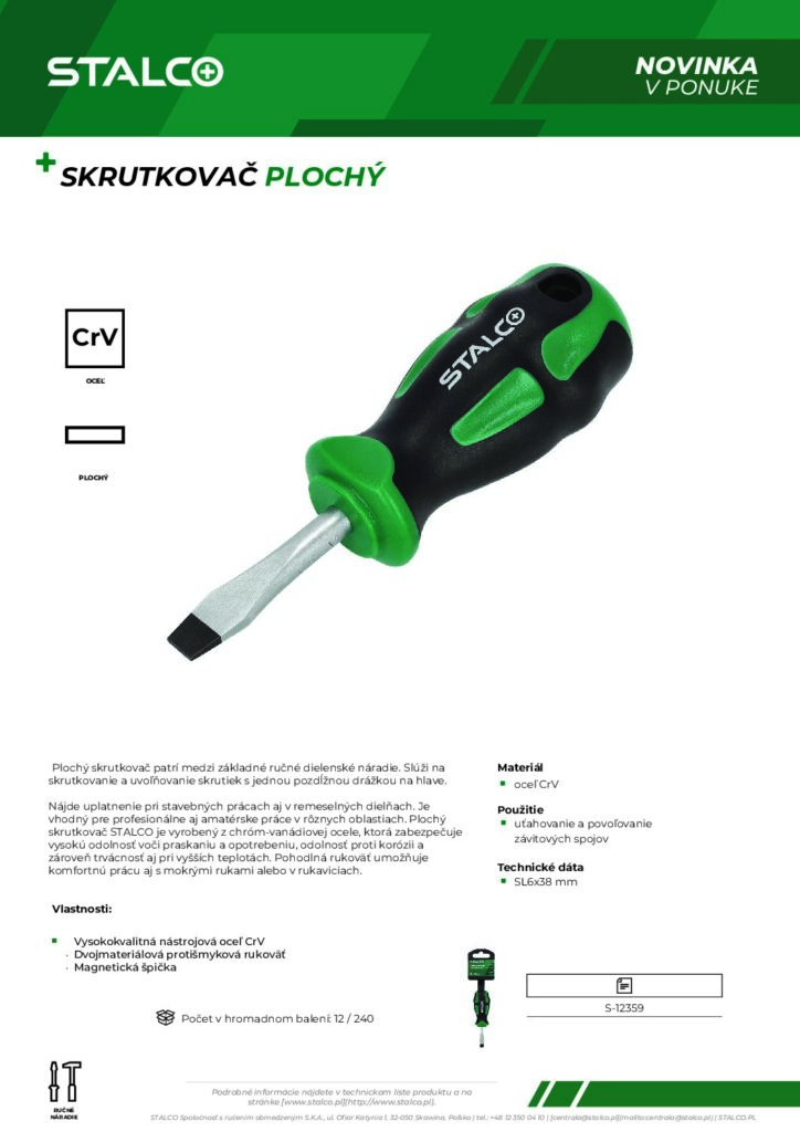 SKRUTKOVAČ PLOCHÝ