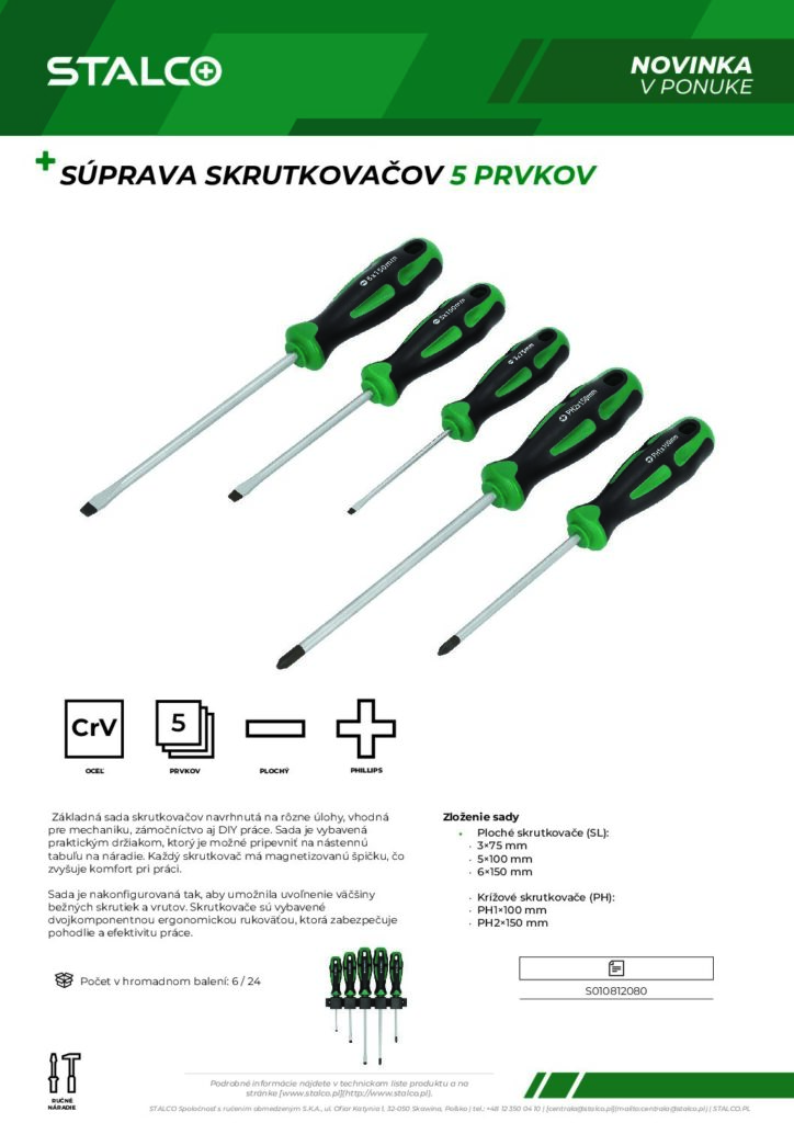 SÚPRAVA SKRUTKOVAČOV 5 PRVKOV