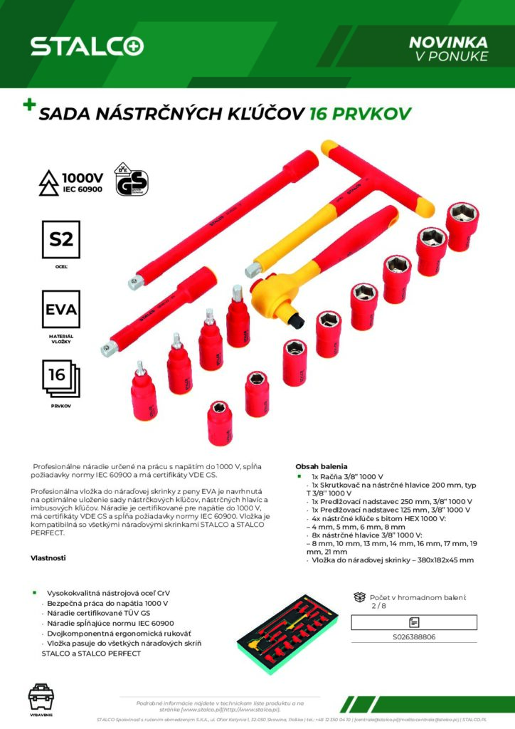 SADA NÁSTRČNÝCH KĽÚČOV 16 PRVKOV
