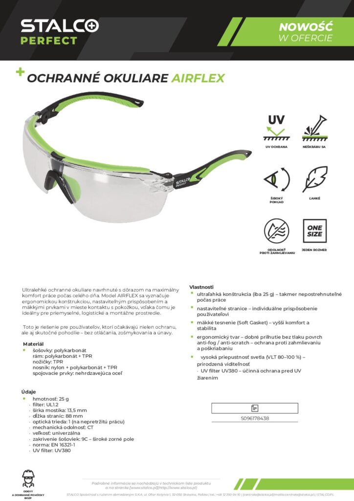 OCHRANNÉ OKULIARE AIRFLEX