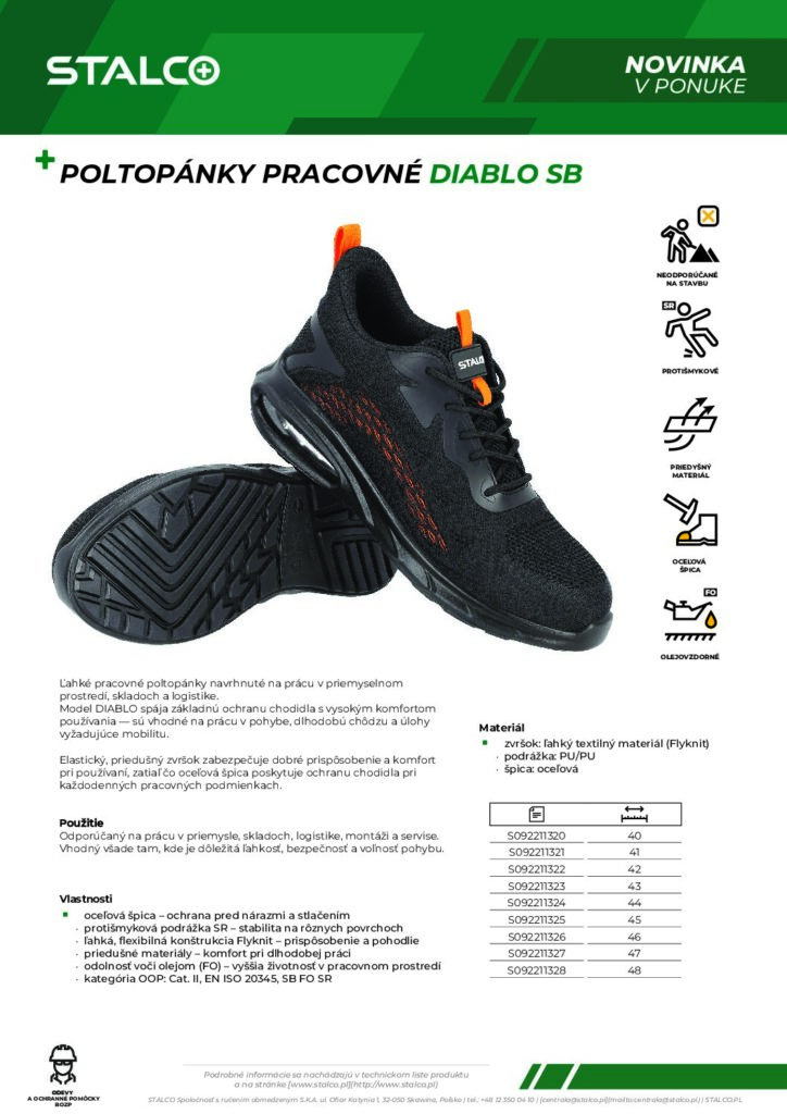 POLTOPÁNKY PRACOVNÉ DIABLO SB