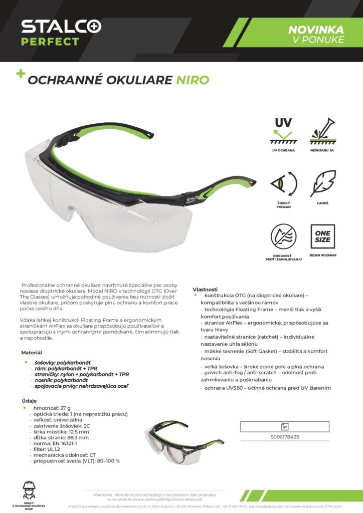 OCHRANNÉ OKULIARE NIRO
