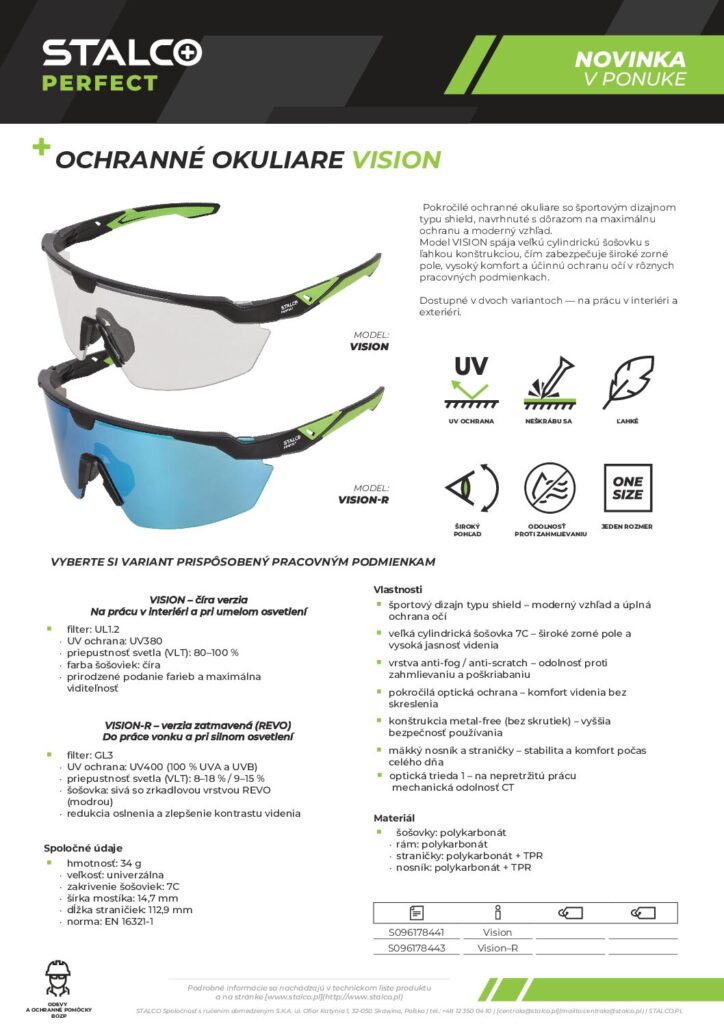 OCHRANNÉ OKULIARE VISION