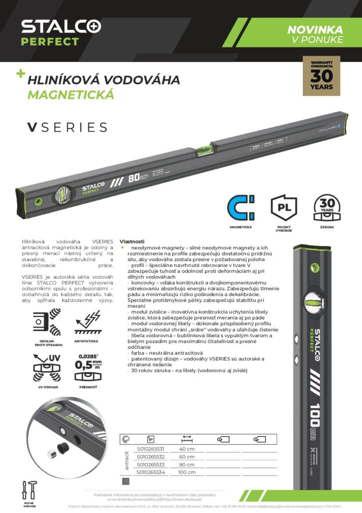 HLINÍKOVÁ VODOVÁHA MAGNETICKÁ