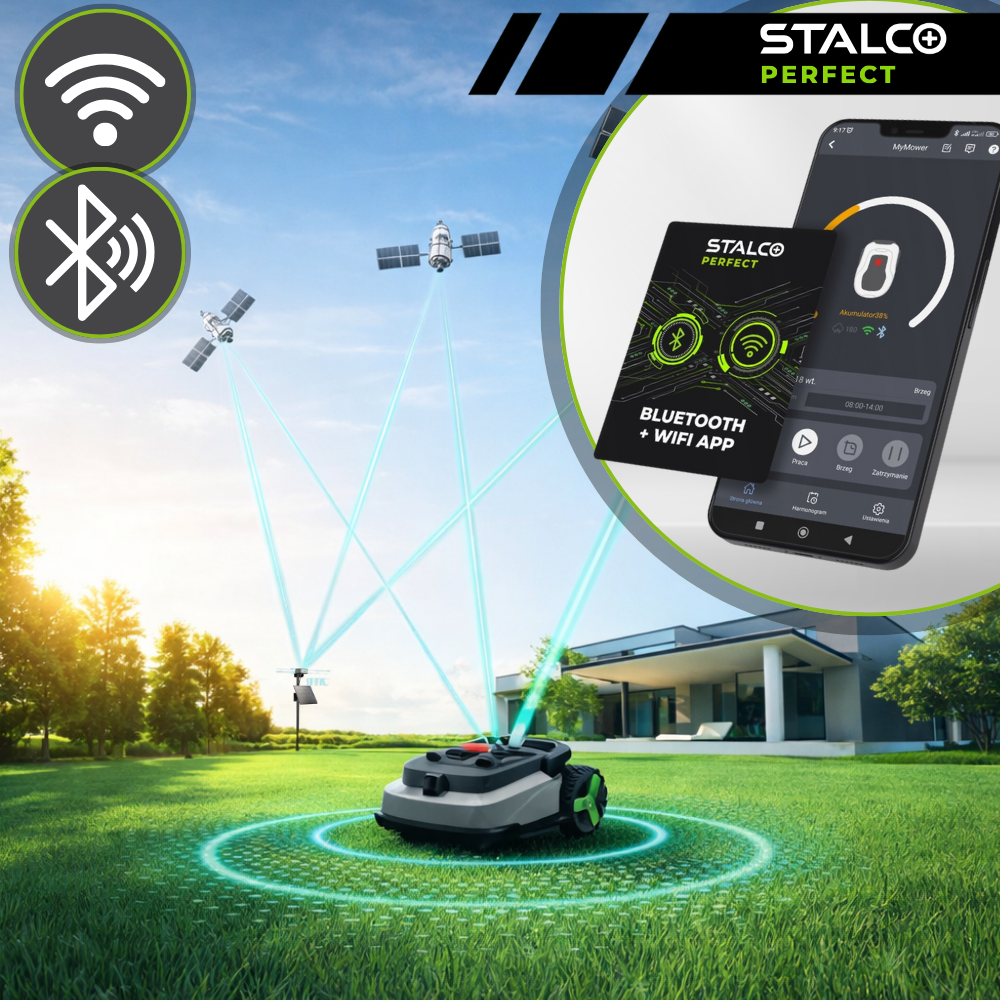 MowMaster RTK so satelitným polohovaním GNSS a aplikáciou