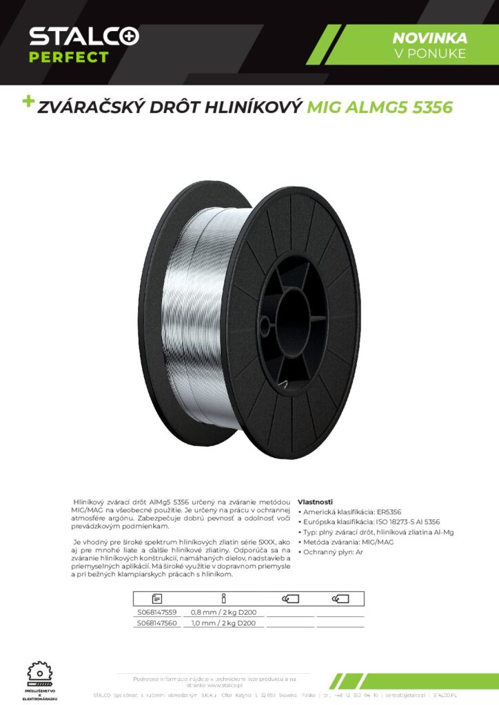 ZVÁRAČSKÝ DRÔT HLINÍKOVÝ MIG ALMG5 5356
