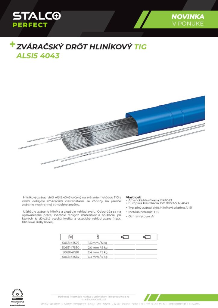 ZVÁRAČSKÝ DRÔT HLINÍKOVÝ TIG ALSI5 4043